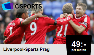 Se Liverpool-Sparta Prag hos Csports